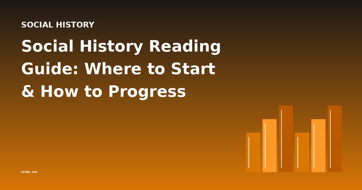 Social History Reading Guide: Where to Start & How to Progress