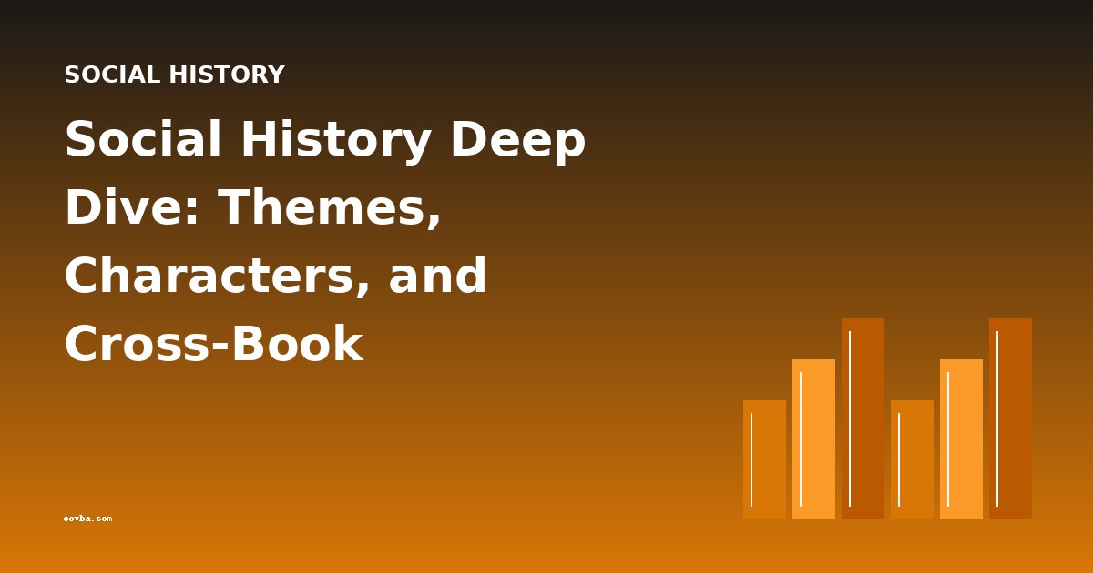 Social History Deep Dive: Themes, Characters, and Cross-Book Comparisons