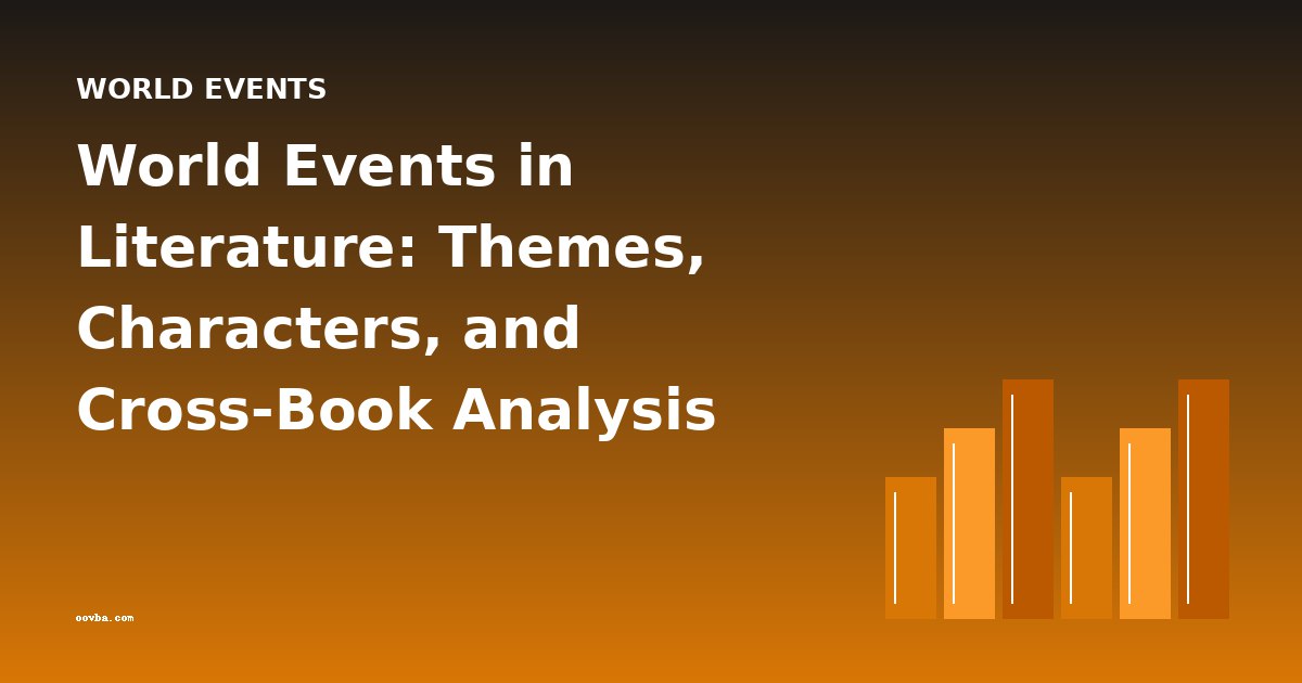 World Events in Literature: Themes, Characters, and Cross-Book Analysis