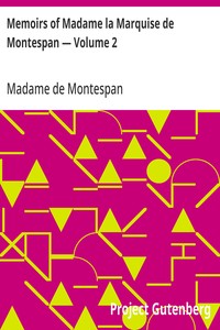 Cover of Memoirs of Madame la Marquise de Montespan — Volume 2 — Text and Context