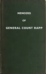Cover of Memoirs of General Count Rapp, f...