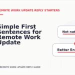 Simple First Sentences for Remote Work Update Replys