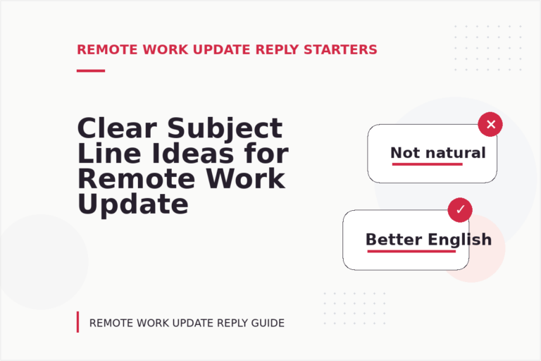 Clear Subject Line Ideas for Remote Work Update Replys Clear Subject Line Ideas for Remote Work Update Replys
