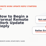 How to Begin a Formal Remote Work Update Reply