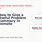 How to Give a Useful Problem Summary in Remote Work Update Reply English