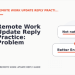 Remote Work Update Reply Practice: Problem and Solution Replies